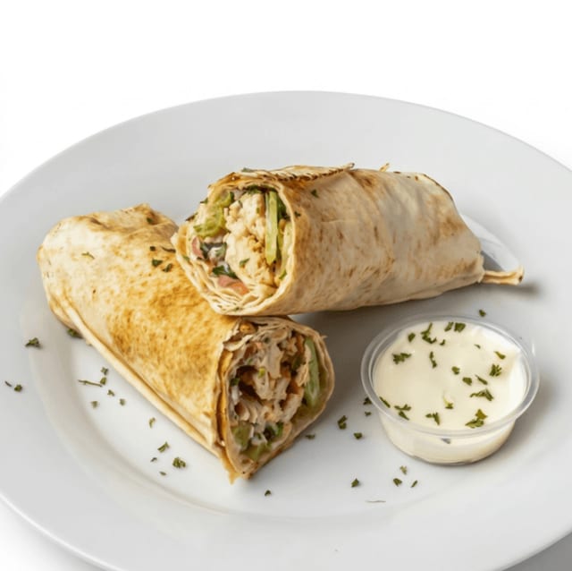 Chicken Shawarma Wrap Meal.