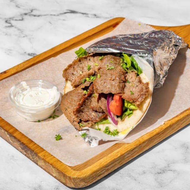 Gyro Lamb Wrap Meal.