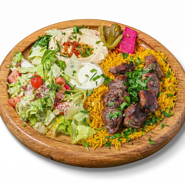 Lamb Kabob Platter.
