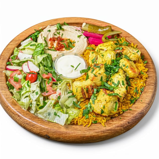 Chicken Kabob Platter.